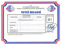 B TÜRÜ YETKİ BELGELERİ