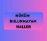 HÜKÜM BULUNMAYAN HALLER