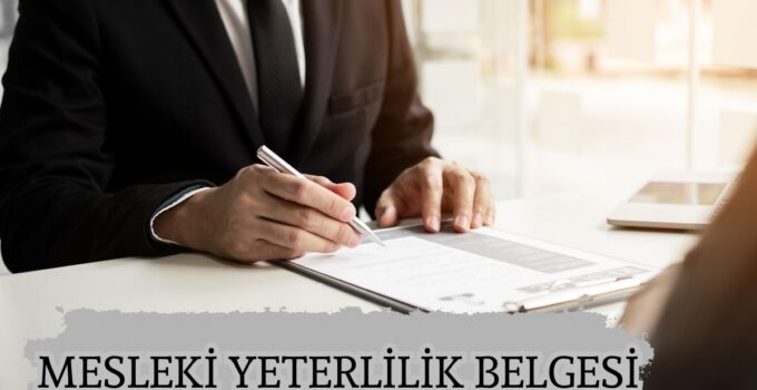 MESLEKİ YETERLİLİK BELGESİ