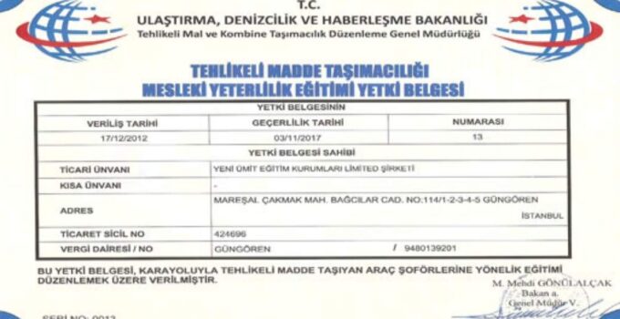 MESLEKİ YETERLİLİK EĞİTİMİ