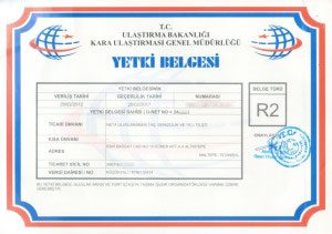 R Türü Yetki Belgesi