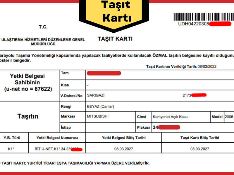 TAŞIT KARTI